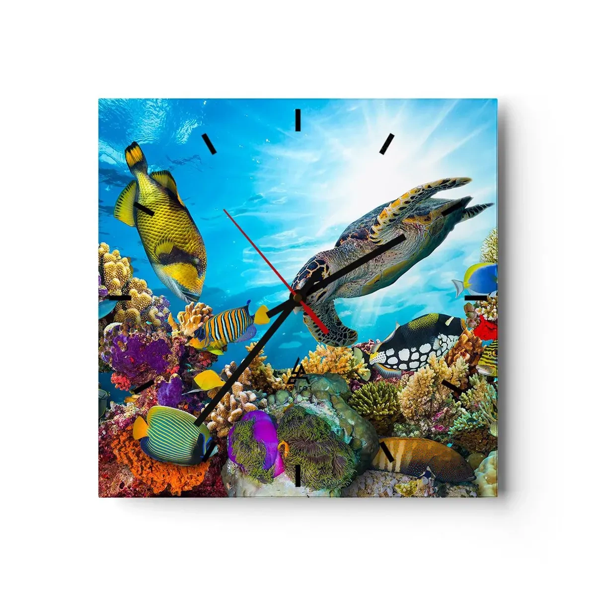 Horloge murale - Pendule murale - Promenade de corail - 40x40 cm