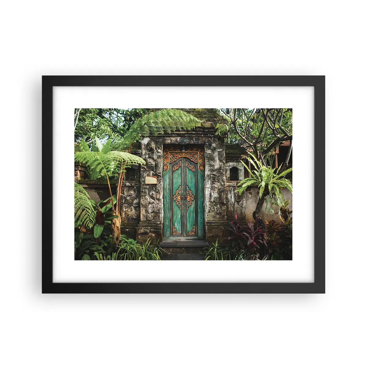 Affiche dans un cadre noir - Poster - Porte vers un monde exotique - 40x30 cm