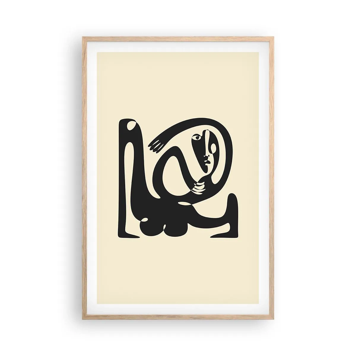 Affiche dans un chêne clair - Poster - Presque du Picasso - 61x91 cm