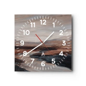Horloge murale - Pendule murale - Une vallée tranquille - 30x30 cm