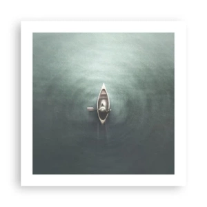 Affiche - Poster - À travers le lac de la lune - 50x50 cm