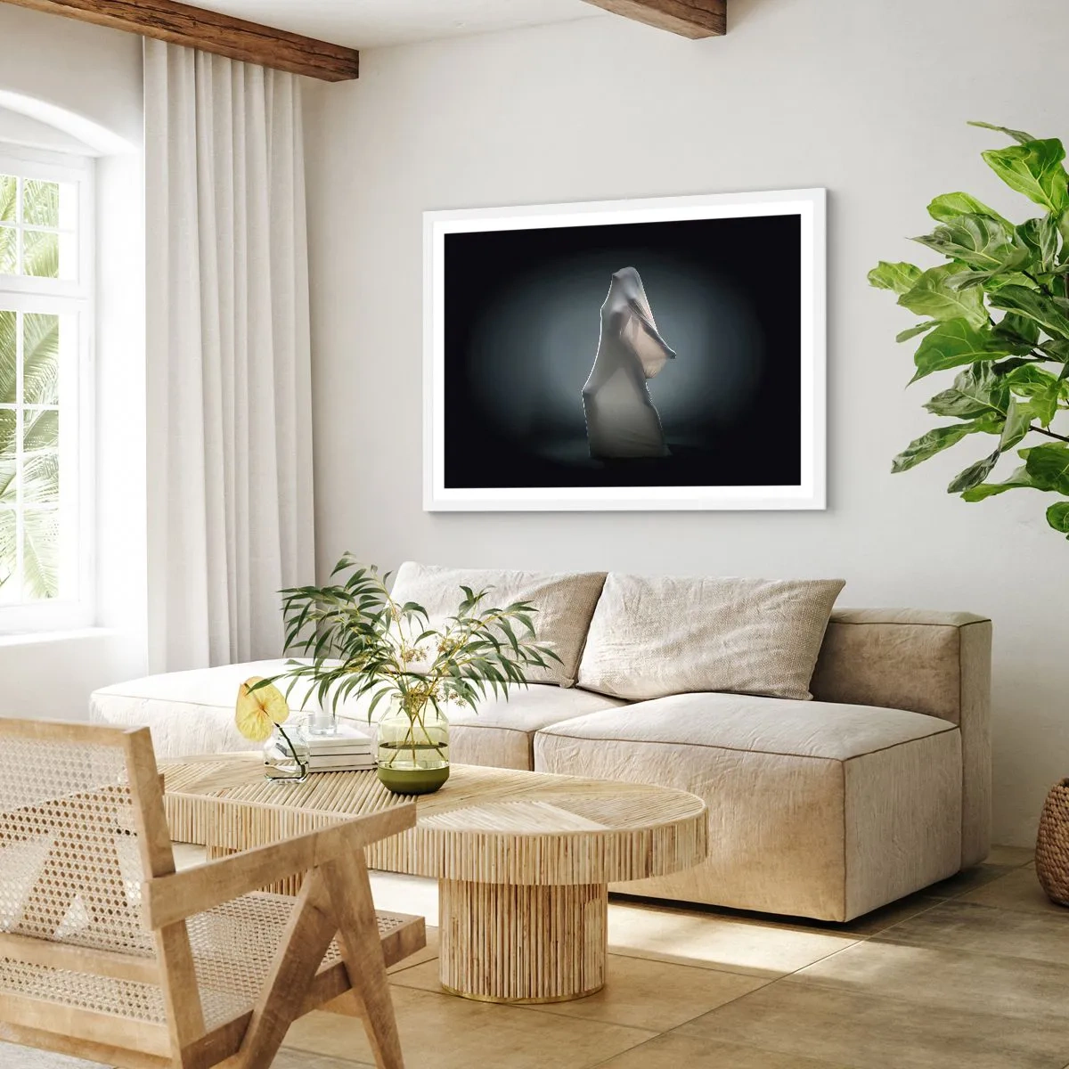 Affiche dans un cadre blanc - Poster - Une soif secrète - 50x40 cm