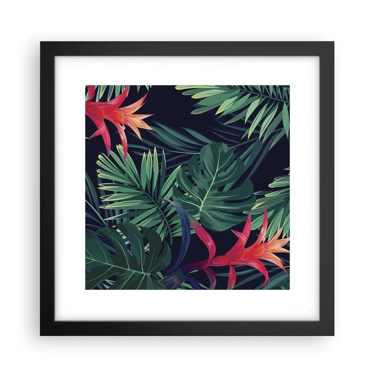 Affiche dans un cadre noir - Poster - immergé dans la nature - 30x30 cm