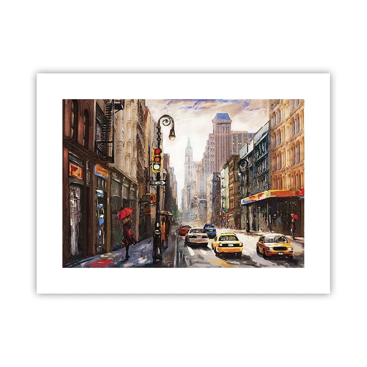 Affiche - Poster - New-Zork - coloré même sous la pluie - 40x30 cm