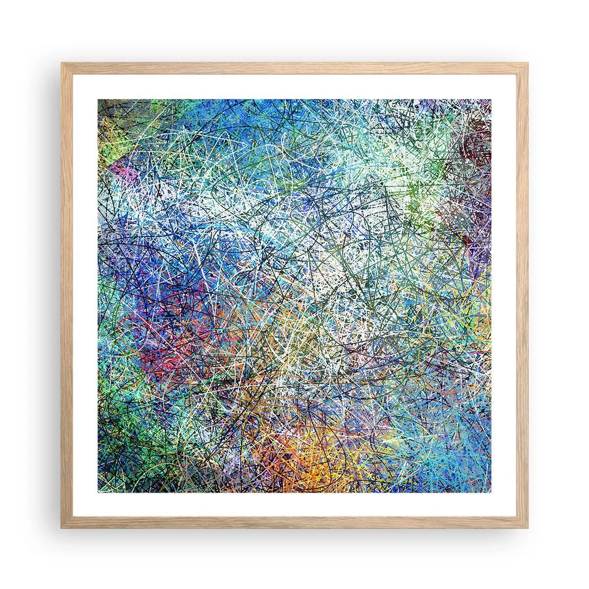 Affiche dans un chêne clair - Poster - Ce n'est pas si simple - 60x60 cm