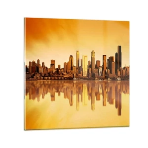 Impression sur verre - Image sur verre - Le silence de la métropole - 60x60 cm