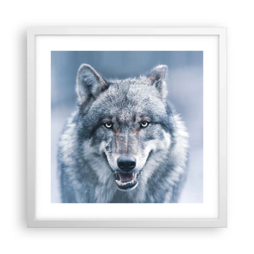 Affiche dans un cadre blanc - Poster - Relèverez-vous le défi ? - 40x40 cm