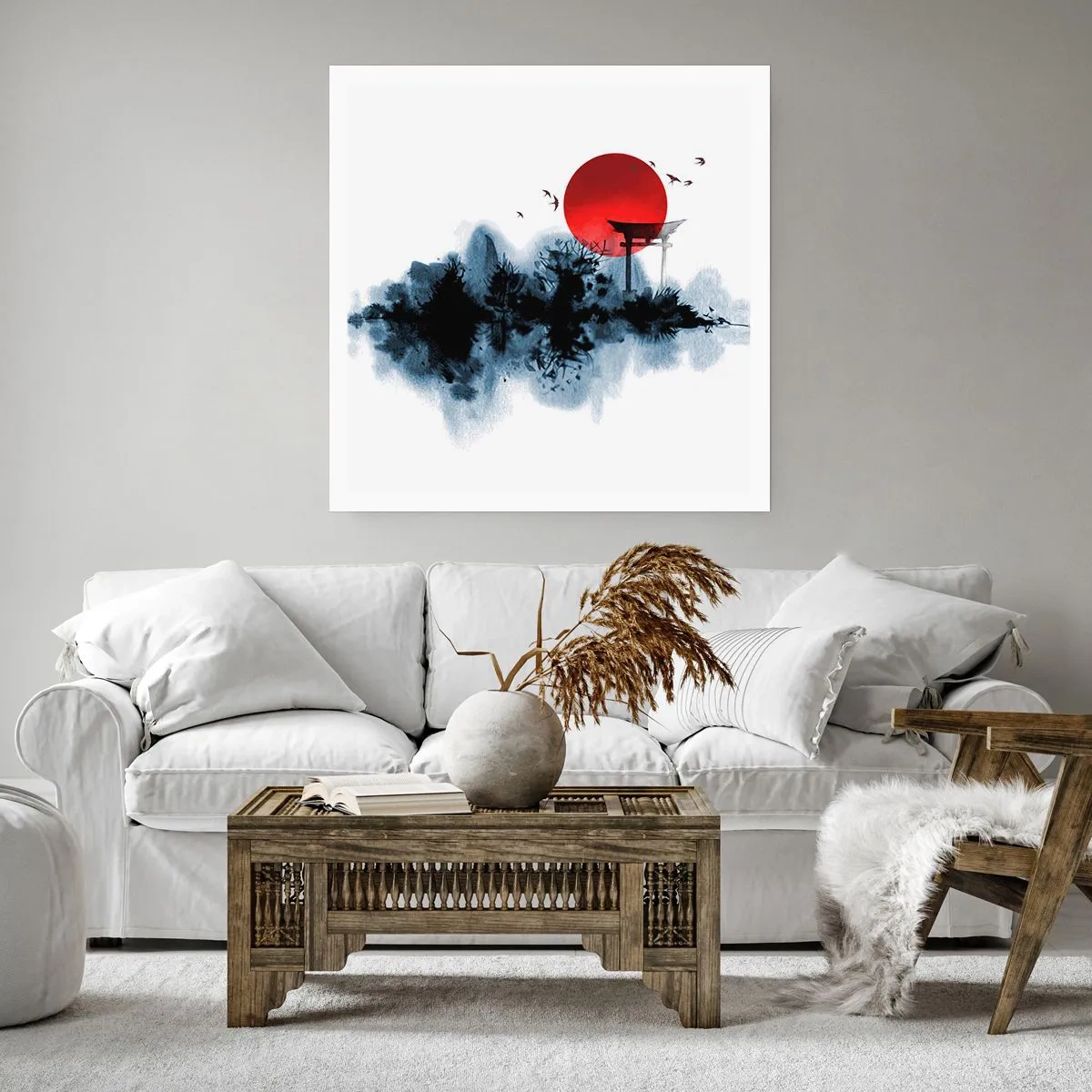Affiche - Poster - Vue japonnaise - 60x60 cm