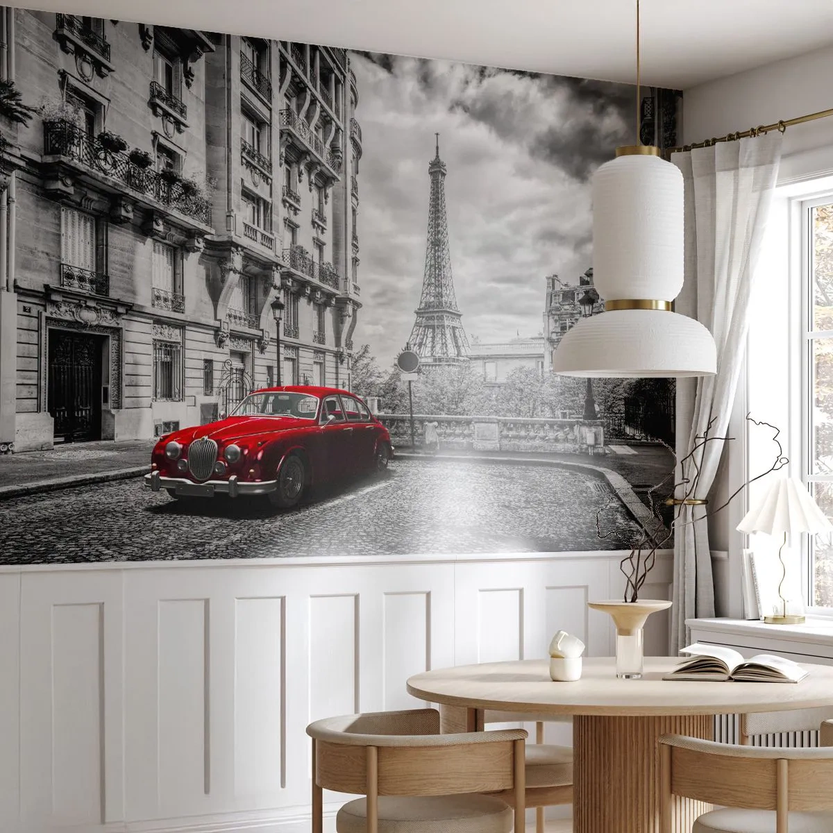 Papier Peint Autocollant Deluxe Sticker - Prédateur dans la ville - Ville, tour Eiffel, Paris - 250x175 cm