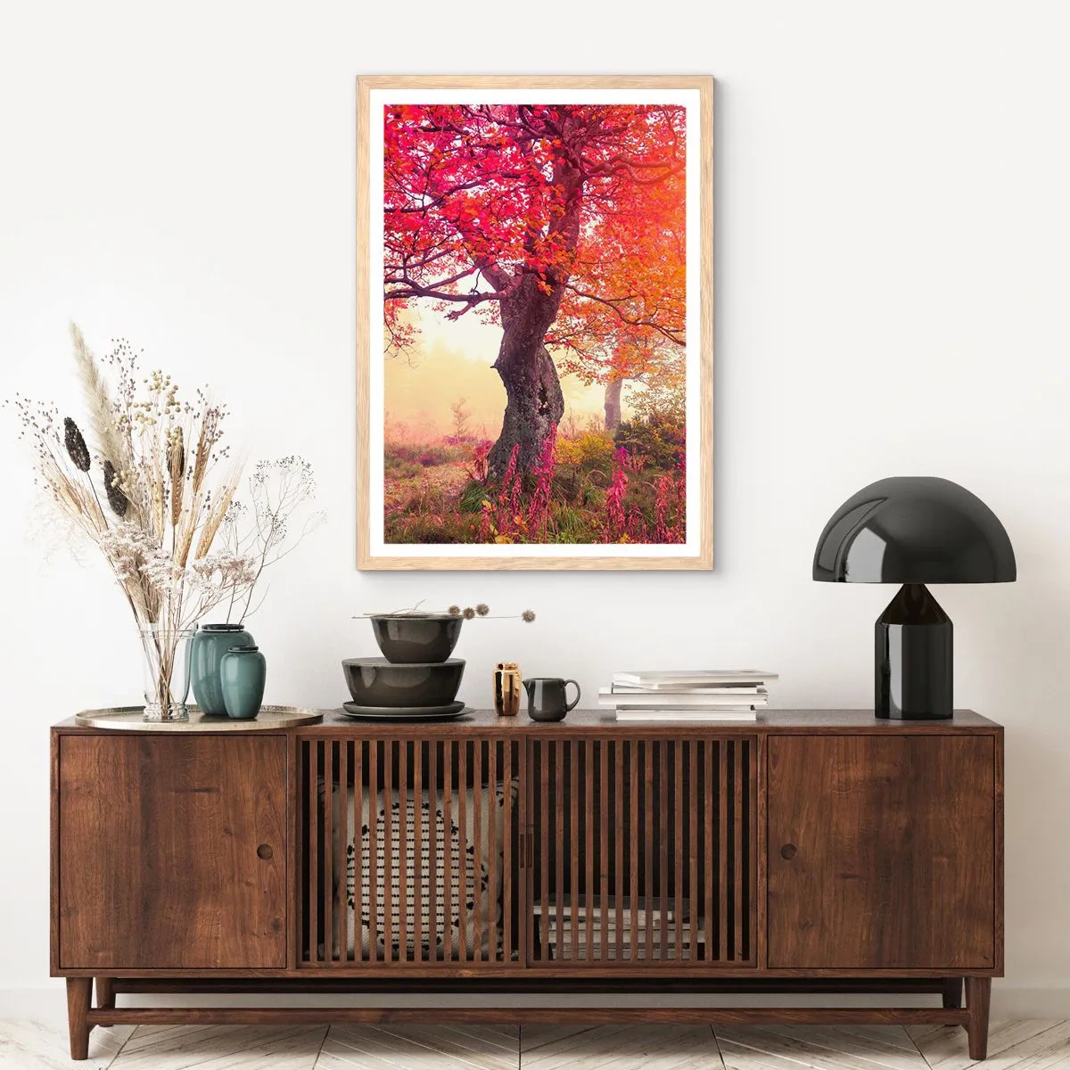 Affiche dans un chêne clair - Poster - Frénésie de floraison - 61x91 cm
