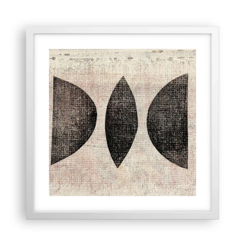 Affiche dans un cadre blanc - Poster - Abstraction ethnique - 40x40 cm