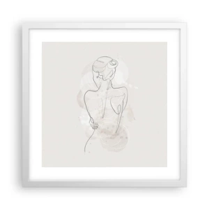 Affiche dans un cadre blanc - Poster - Comme un instrument sensible - 40x40 cm