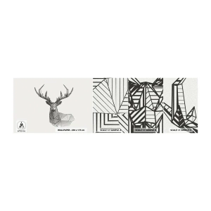 Échantillon De Papier Peint Standard Eco - Cerf dans un style cubique - Abstraction, Cerf, Animaux - 100x30 cm