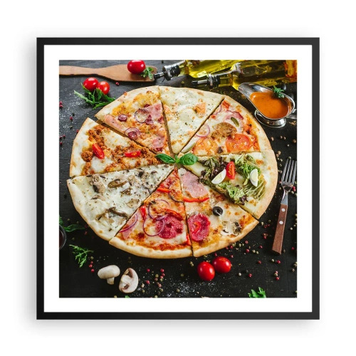 Affiche dans un cadre noir - Poster - Une gamme de saveurs - 60x60 cm