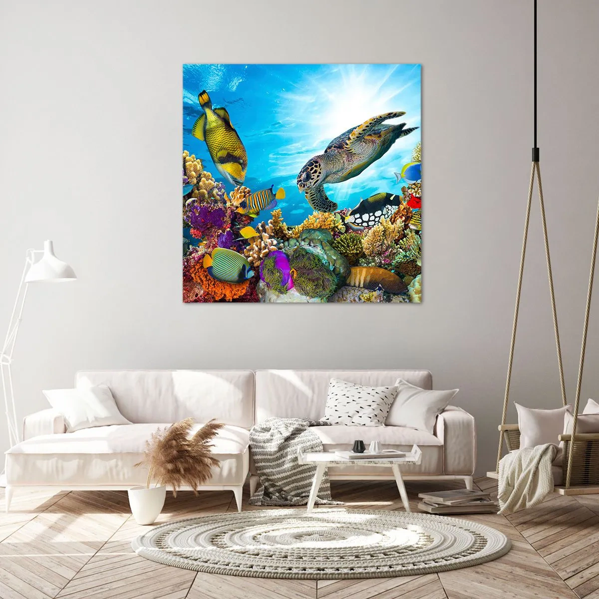 Impression sur toile - Image sur toile - Promenade de corail - 50x50 cm