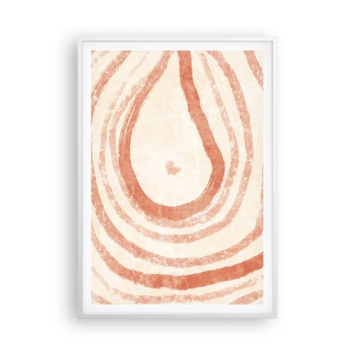 Affiche dans un cadre blanc - Poster - Cercles de corail – composition - 70x100 cm