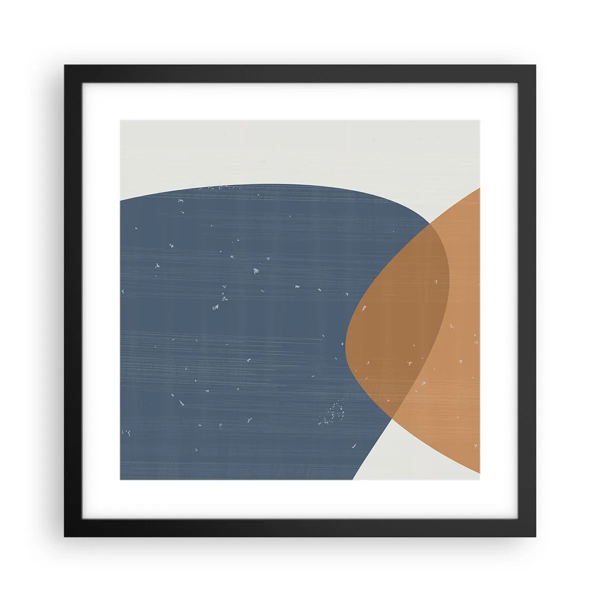 Affiche dans un cadre noir - Poster - Ovales et influences - 40x40 cm