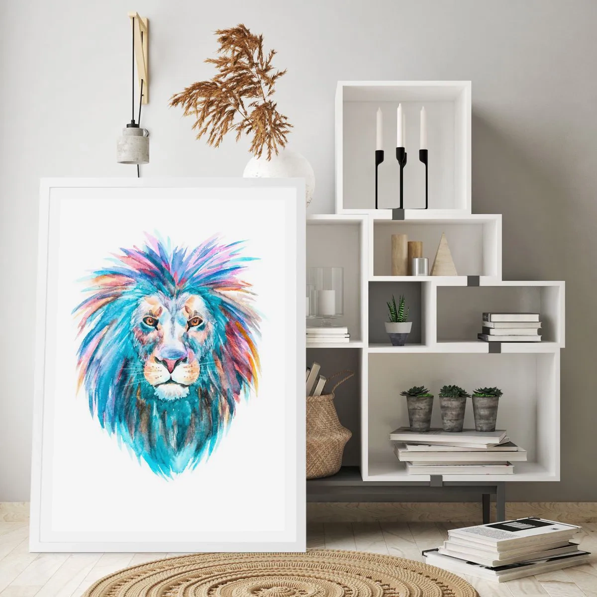 Affiche dans un cadre blanc - Poster - Aura électrique - 30x40 cm