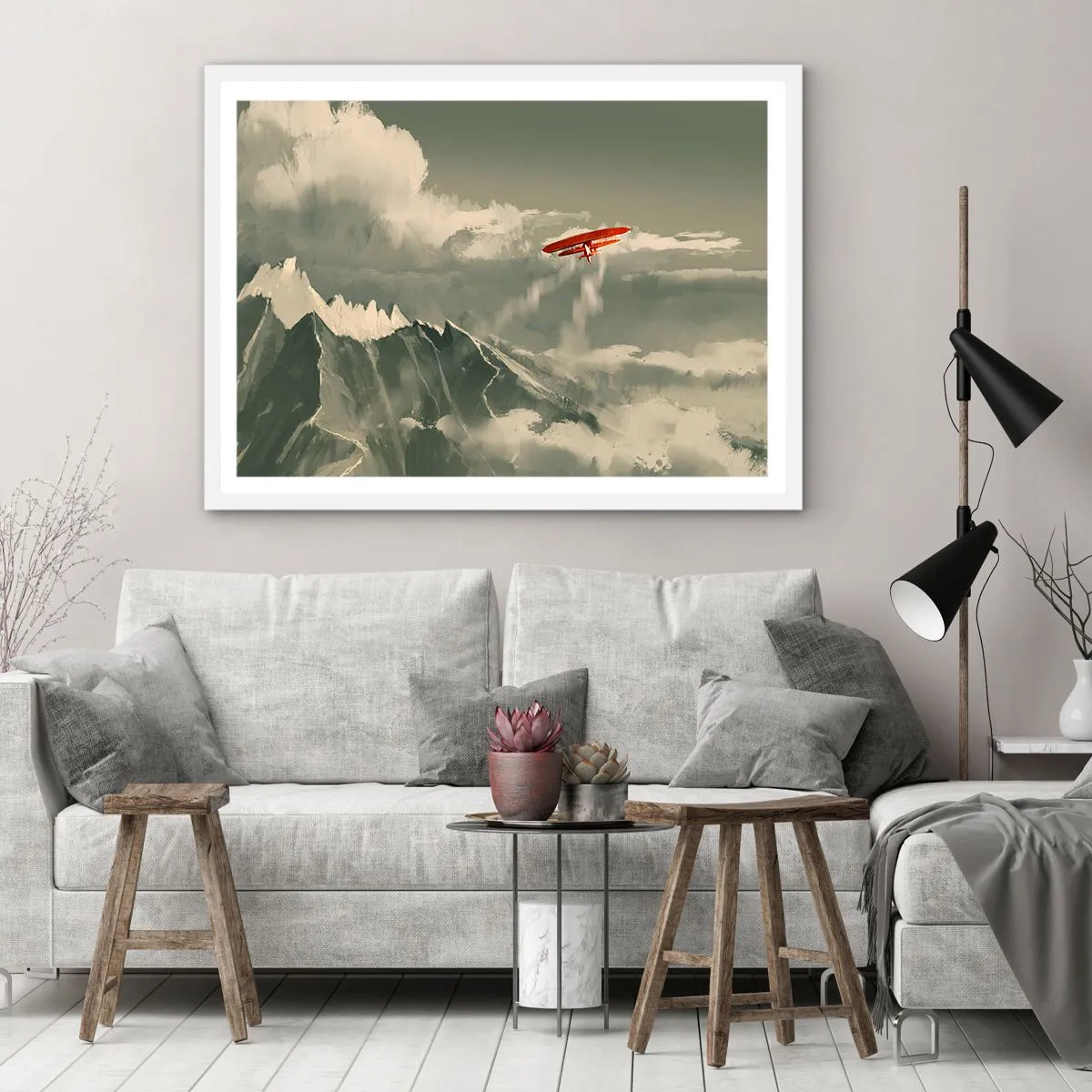 Affiche dans un cadre blanc - Poster - Pionnier intrépide - 91x61 cm