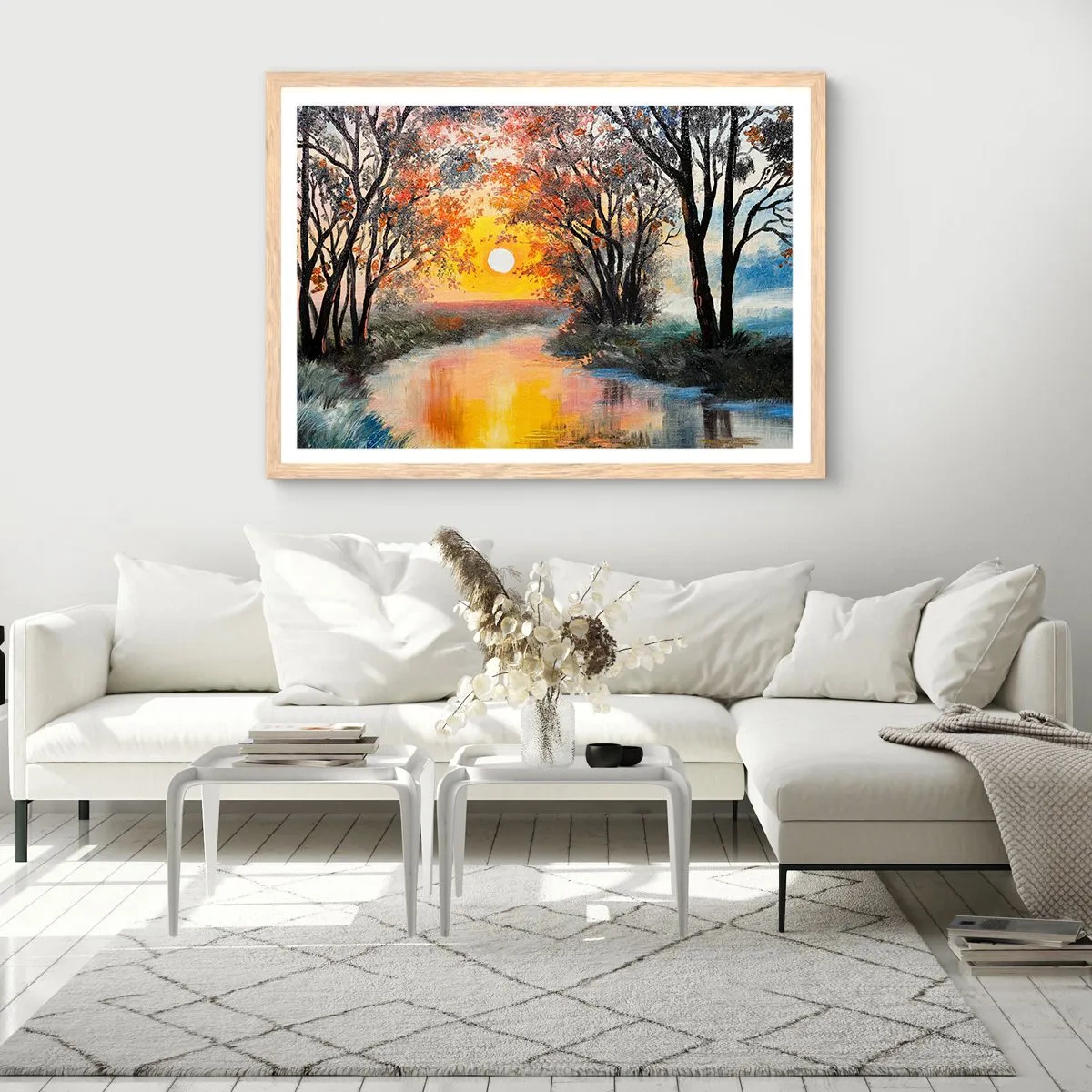 Affiche dans un chêne clair - Poster - Climats de printemps - 50x40 cm