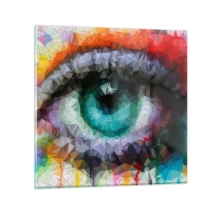 Impression sur verre - Image sur verre - Lueur cristalline des yeux - 30x30 cm