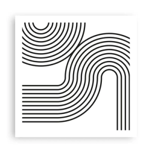 Affiche - Poster - En plein virage - 60x60 cm