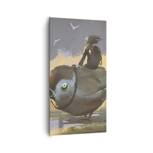 Impression sur toile - Image sur toile - Un arrêt sur un voyage fantastique - 65x120 cm