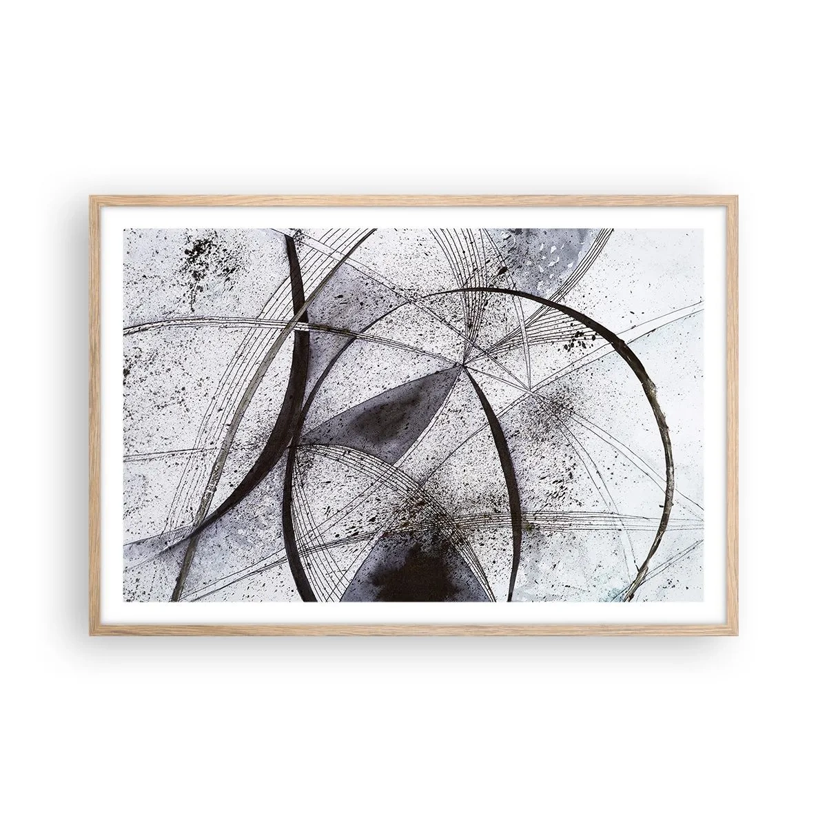 Affiche dans un chêne clair - Poster - Fantaisie futuriste - 91x61 cm