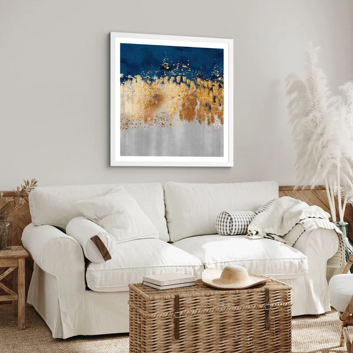 Affiche dans un cadre blanc - Poster - Une composition moderne et pétillante - 30x30 cm