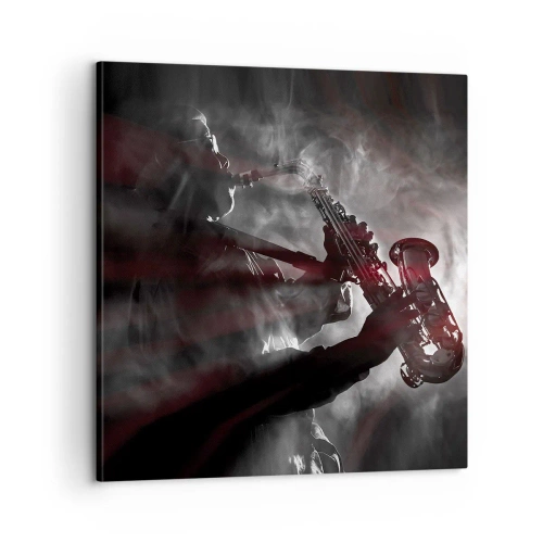 Impression sur toile - Image sur toile - Dans les brumes du jazz - 60x60 cm
