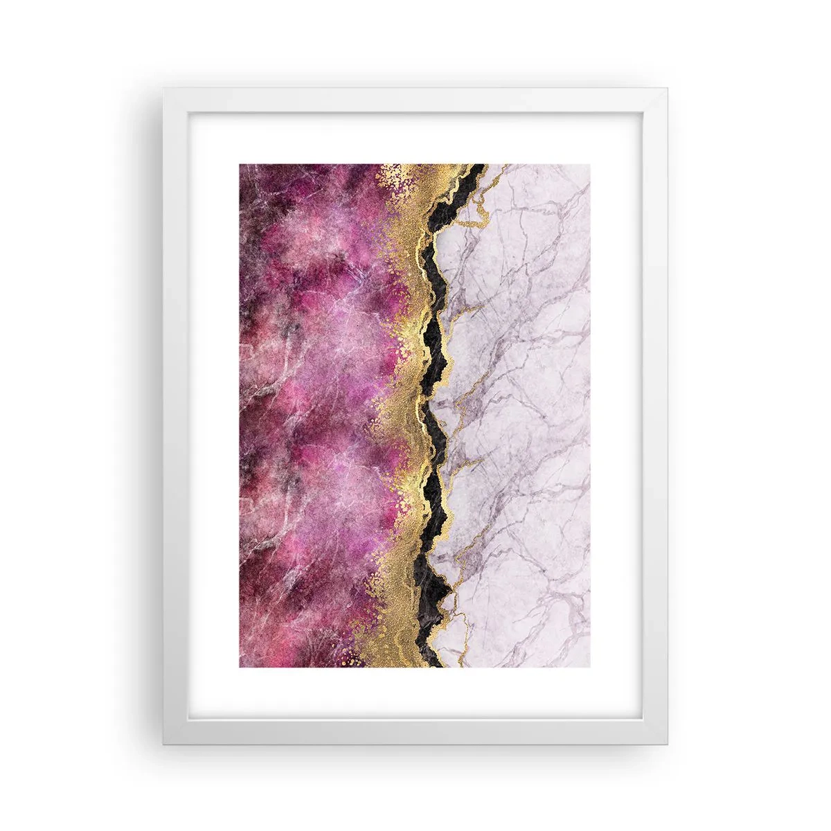 Affiche dans un cadre blanc - Poster - À la frontière - 30x40 cm