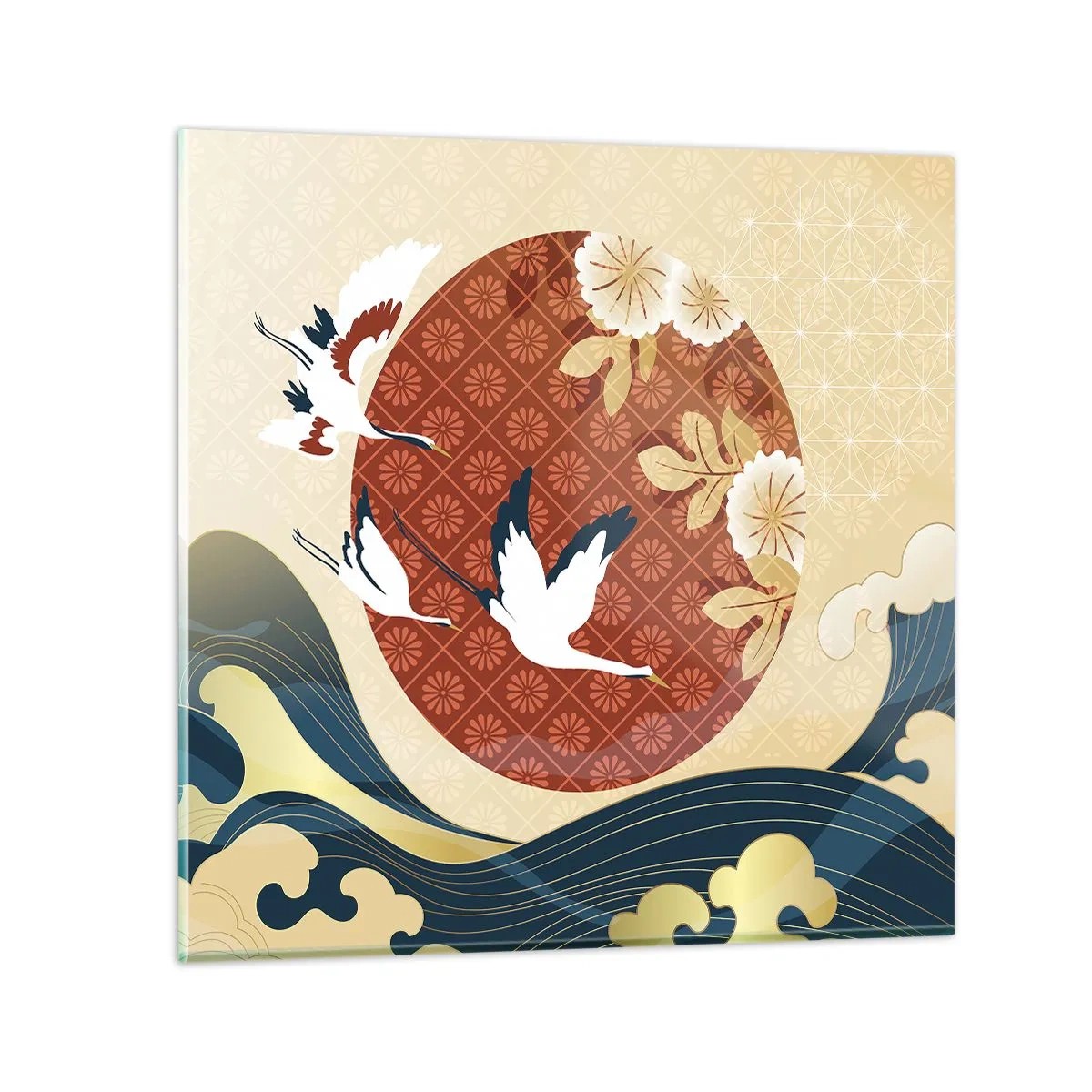 Impression sur verre - Image sur verre - Conte japonnais - 50x50 cm