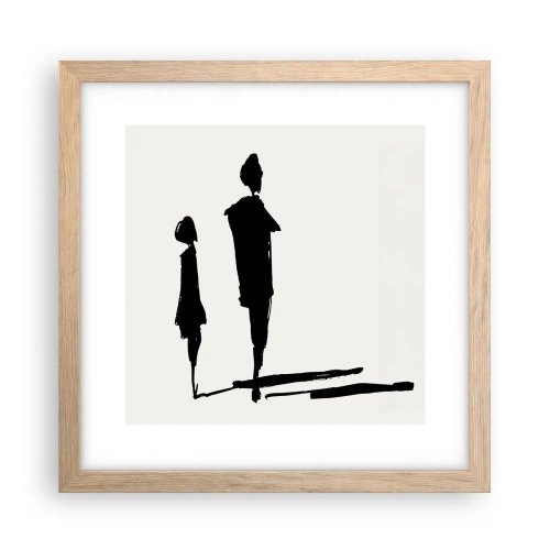 Affiche dans un chêne clair - Poster - Êtes-vous sûr qu'ils sont ensemble ? - 30x30 cm