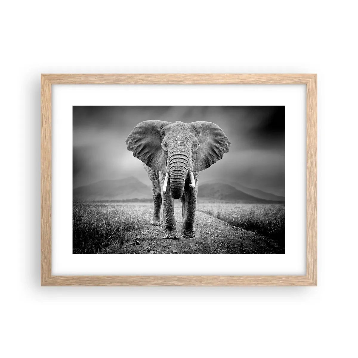 Affiche dans un chêne clair - Poster - Les hôtes vous saluent - 40x30 cm