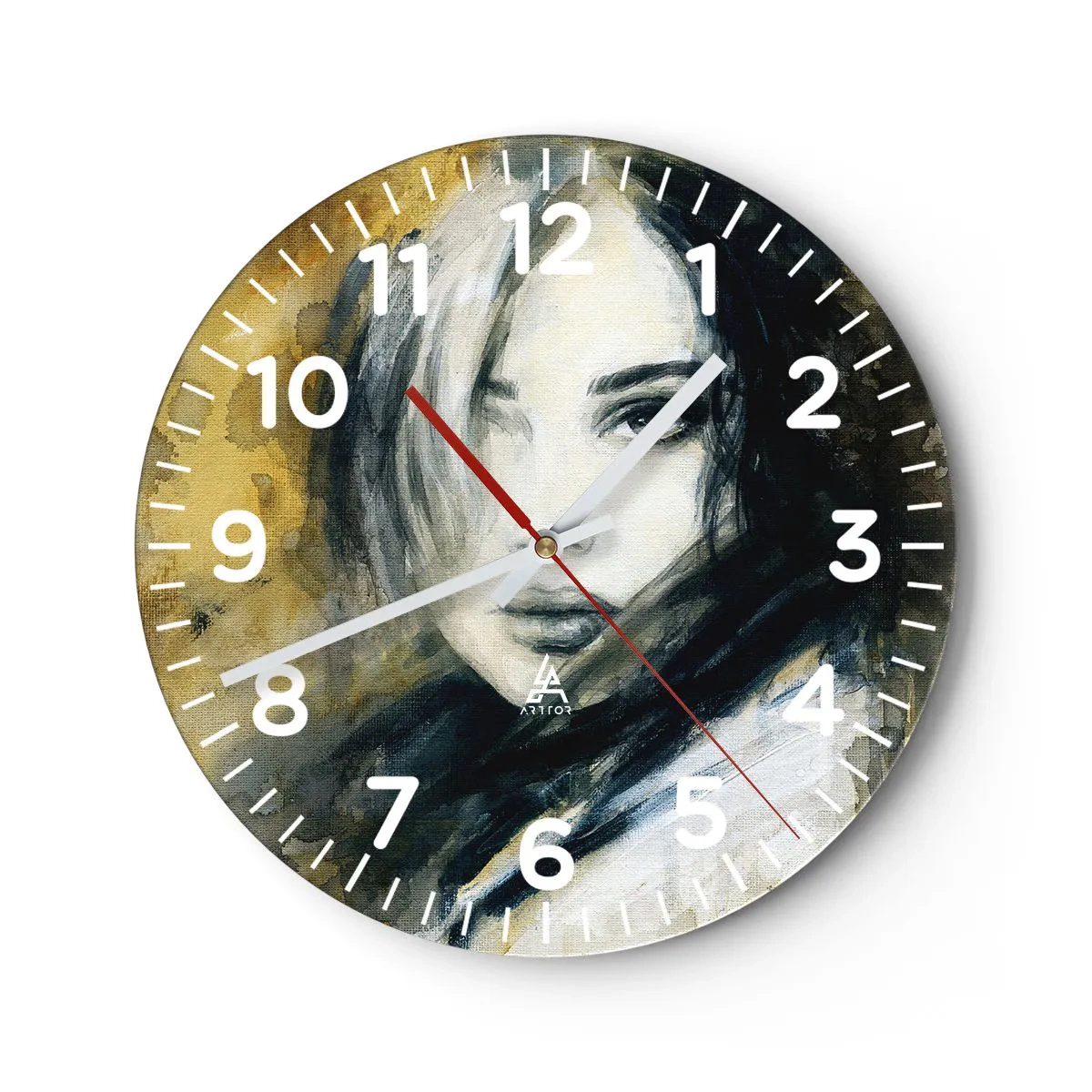 Horloge murale - Pendule murale - plutôt innocente ou sensuelle ? - 30x30 cm