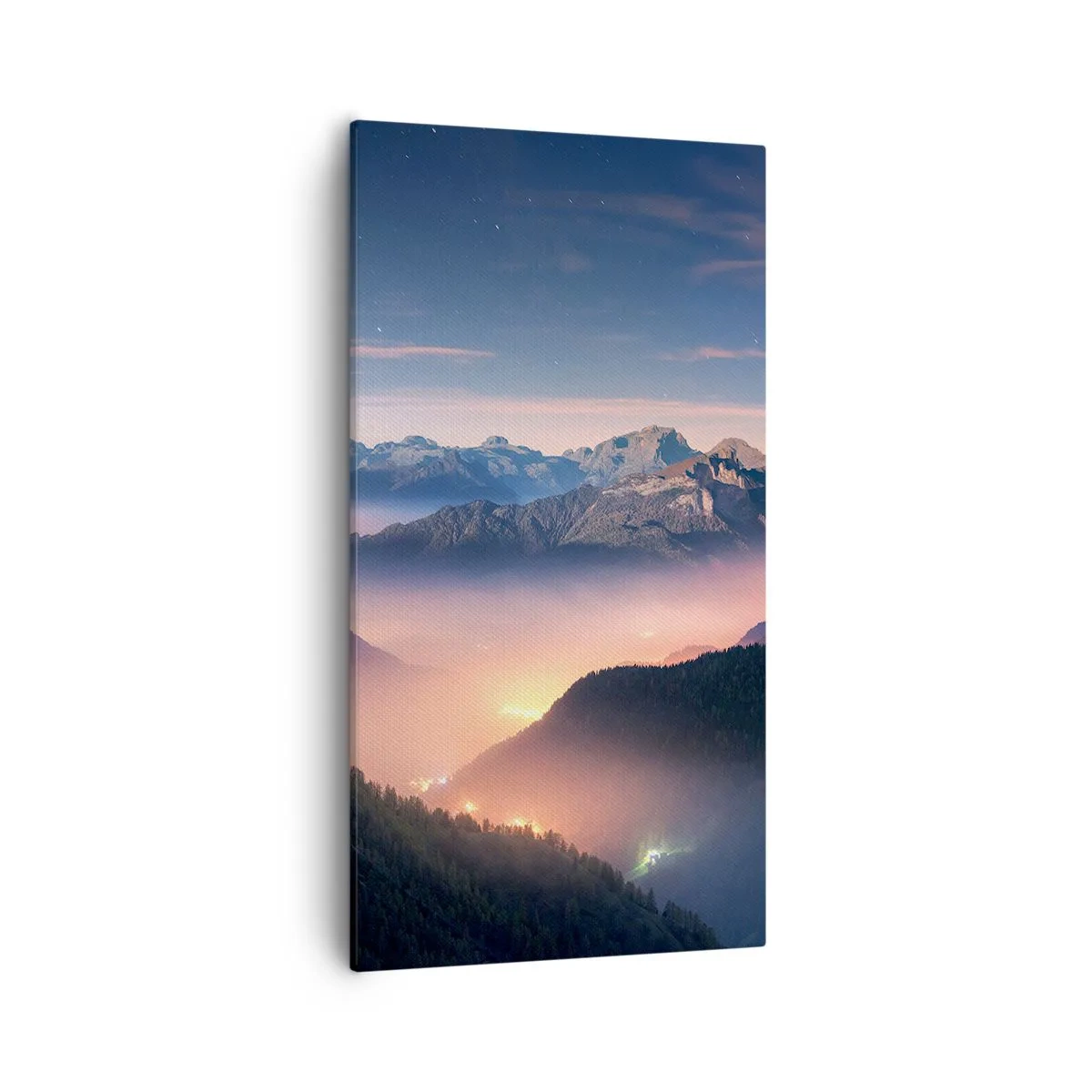 Impression sur toile - Image sur toile - Lumière dans les vallées - 55x100 cm
