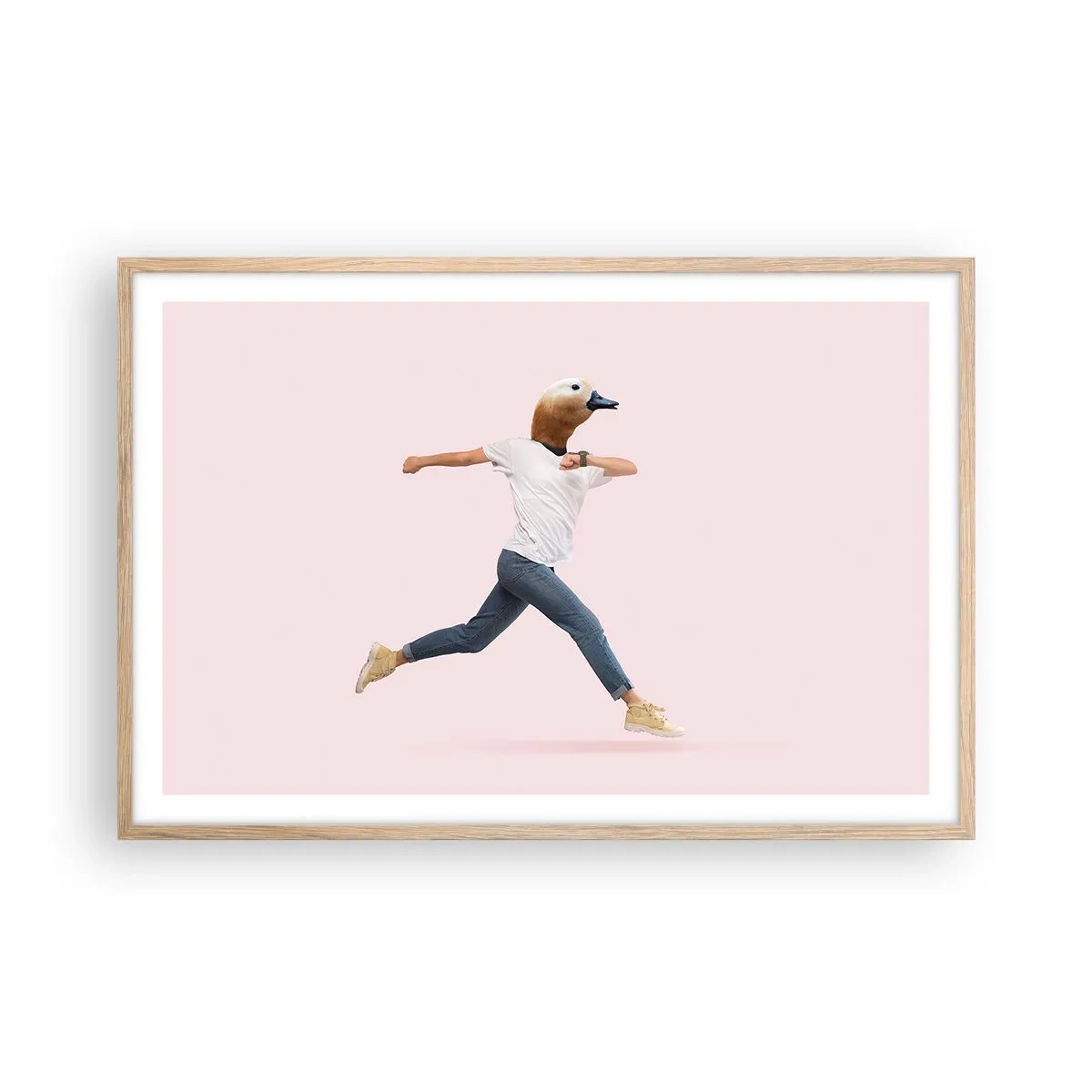 Affiche dans un chêne clair - Poster - Une pincée d'absurdité - 91x61 cm