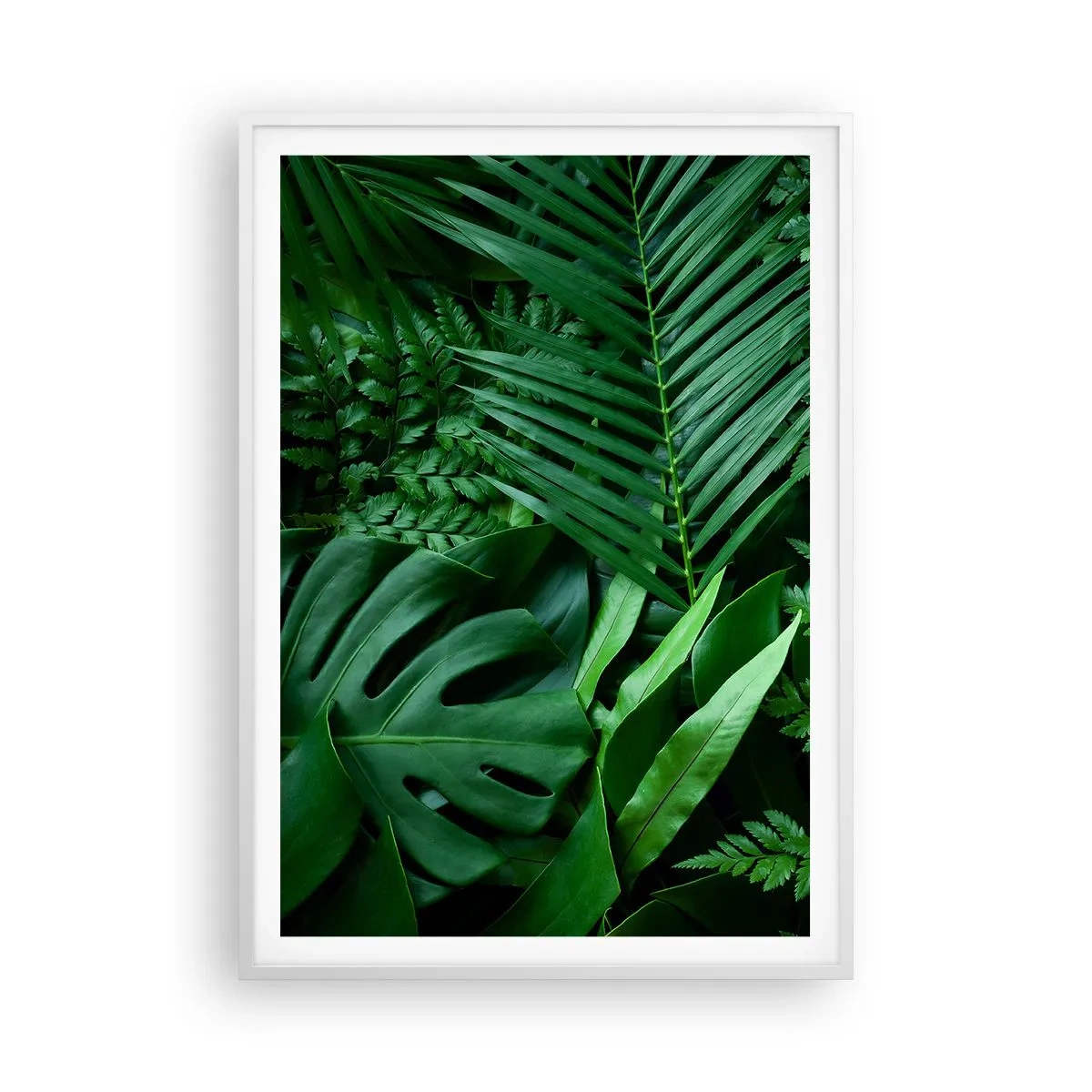 Affiche dans un cadre blanc - Poster - Emmitouflé de verdure - 70x100 cm