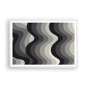 Affiche dans un cadre blanc - Poster - Vague après vague - 100x70 cm