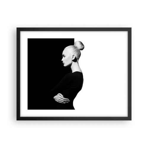 Affiche dans un cadre noir - Poster - Tout simplement une femme - 50x40 cm