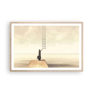 Affiche dans un chêne clair - Poster - Voyage magique - 91x61 cm