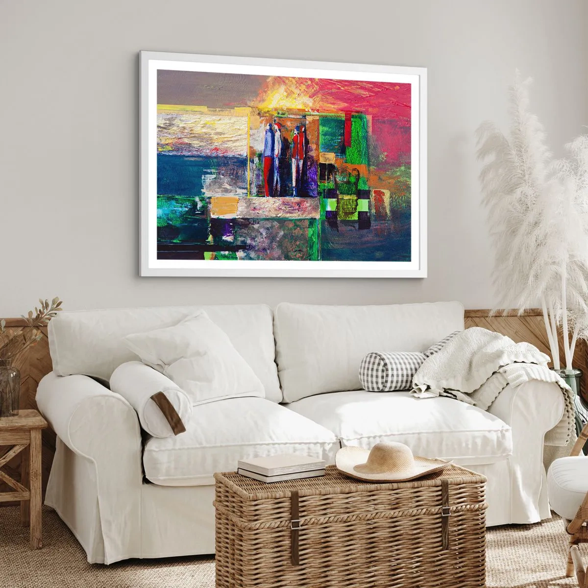 Affiche dans un cadre blanc - Poster - Relations et émotions - 40x30 cm