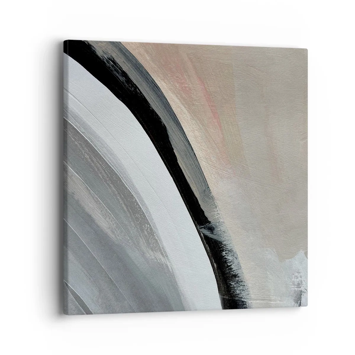 Impression sur toile - Image sur toile - Composition : arc de noir et gris - 40x40 cm