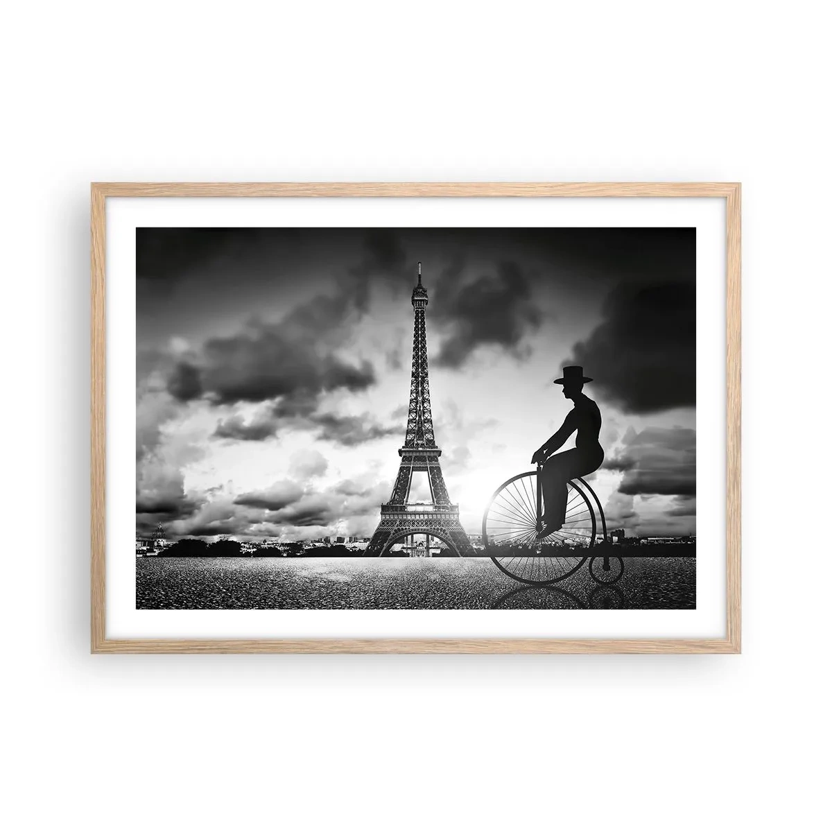 Affiche dans un chêne clair - Poster - Nostalgie de la Belle Epoque - 70x50 cm
