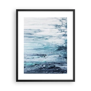 Affiche dans un cadre noir - Poster - Une glace bleue - 40x50 cm