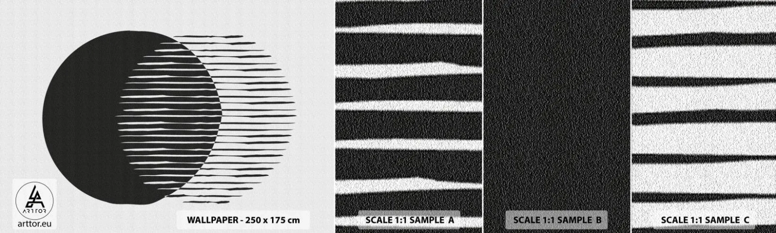 Échantillon De Papier Peint Standard Eco - Son alter ego - Soleil, roues, Bohème - 100x30 cm
