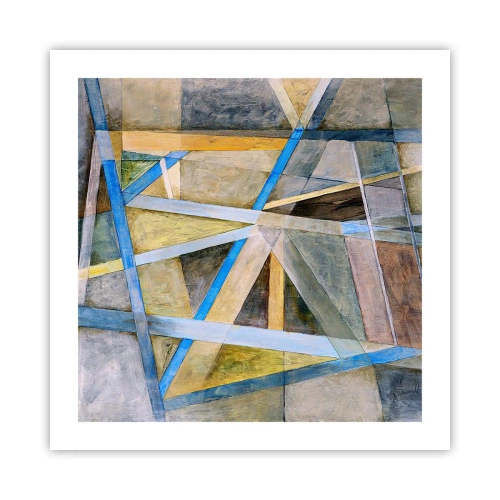Affiche - Poster - Tout droit ou en diagonale ? - 50x50 cm