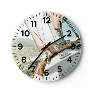 Horloge murale - Pendule murale - Toutes voiles dehors - 30x30 cm