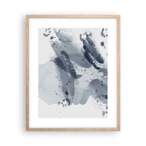 Affiche dans un chêne clair - Poster - Étude de la nature de l'eau - 40x50 cm