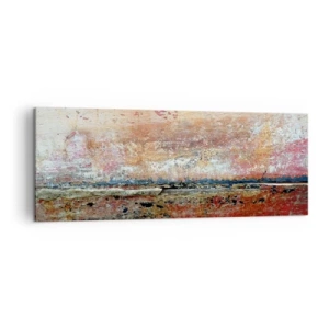 Impression sur toile - Image sur toile - Une composition abstraite inspirée de la mer et de la nature. - 140x50cm - C'est peut-être la mer - Décoration murale moderne pour le salon et la chambre ARTTOR